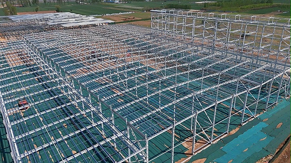 蔚蓝钢结构承建武陟县新能源汽车配套基地项目 助力区域产业升级提速