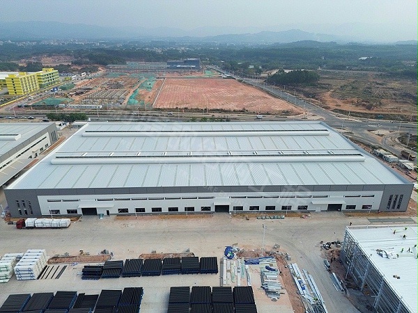 蔚蓝钢结构丨福建中财管道钢结构厂房建造案例