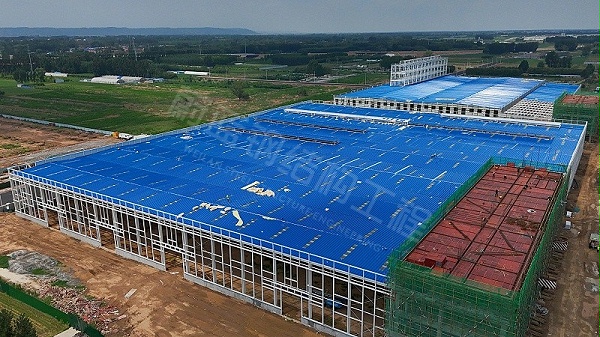 蔚蓝钢结构丨河南玛恩钢结构厂房建造案例
